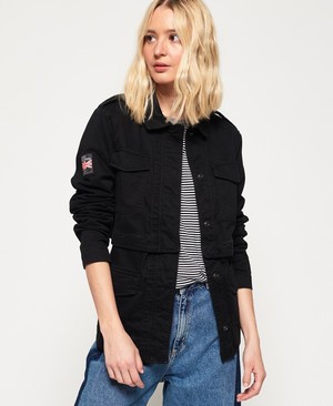 Superdry Rookie Split Női Kabát Fekete | JMKOS6183